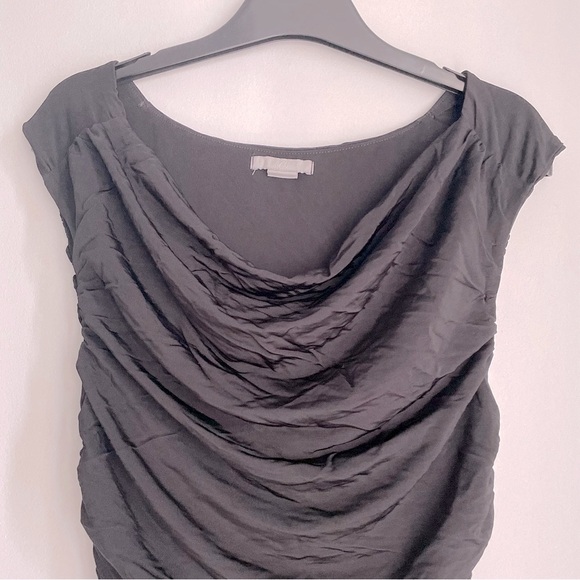 💗 NWOT H&M Black Draped Dress - Picture 2 of 7